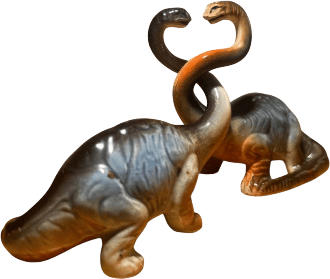 Intertwined Brontosaurus Salt & Pepper Shakers