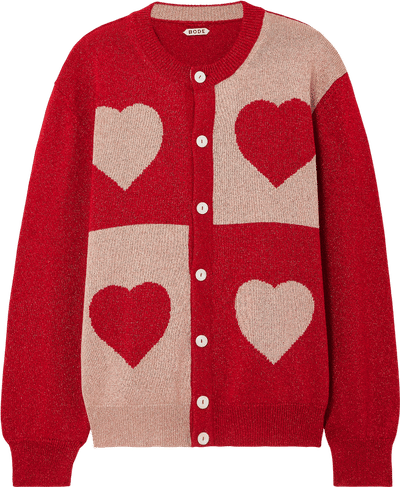 Two-Tone Lamé Cardigan