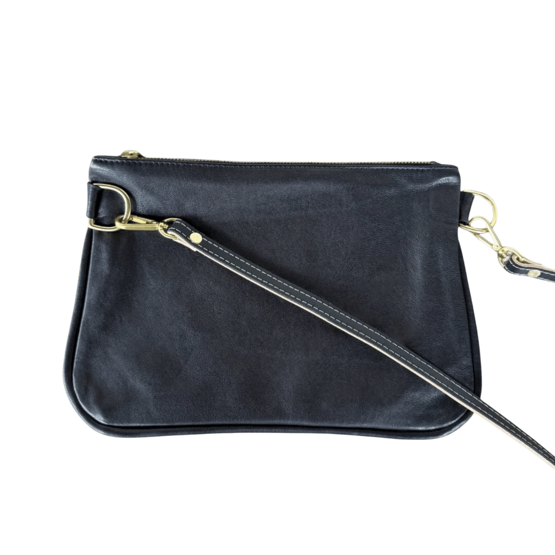 Alice Crossbody Bag, Black Leather from BeAlice