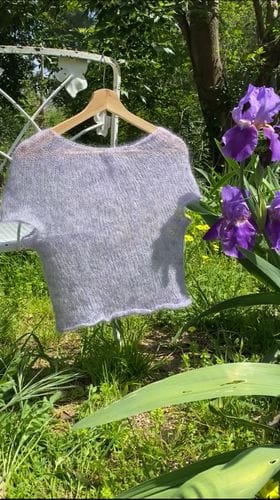 Mohair Boatneck Top Knitting Pattern
