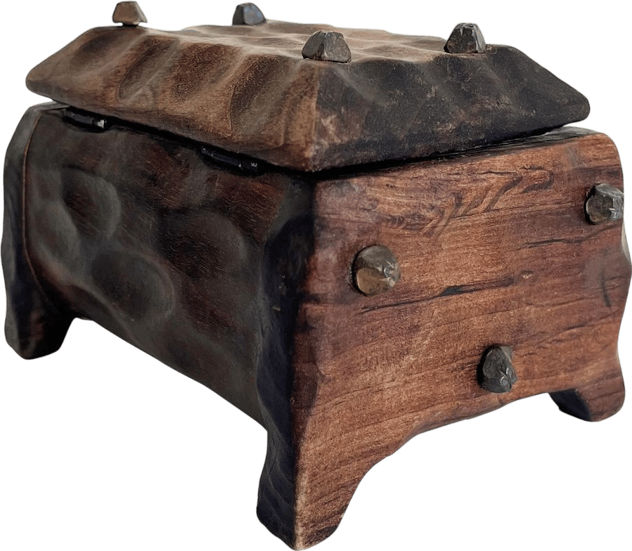 Vintage Brutalist Wood Box