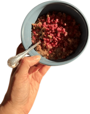quick steel cut oats with numerous toppings