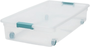 60qt Underbed Clear Storage Bin with Latches - Brightroom™