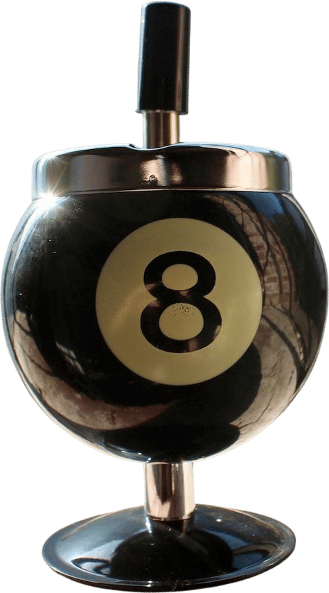 Magic 8 Ball Standing Ashtray - Funky Functional Decor