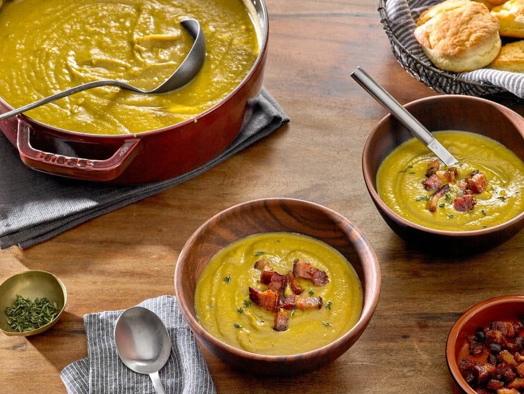 Hearty Split Pea Soup With Bacon