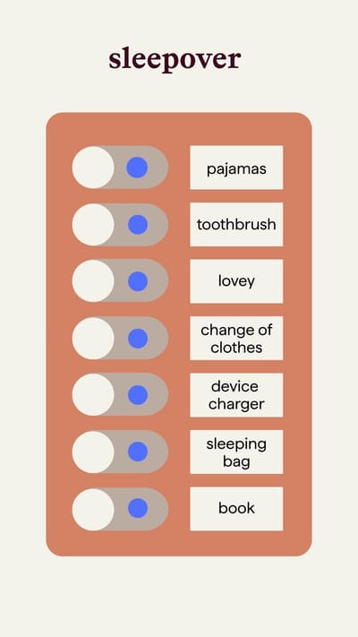 Sleepover Keychain List