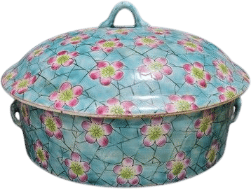 Vintage Floral Bowl with Lid