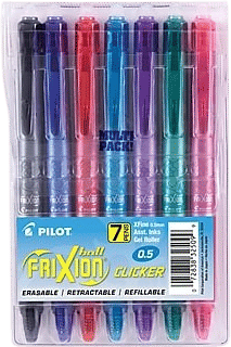 Erasable Pilot FriXion Pens