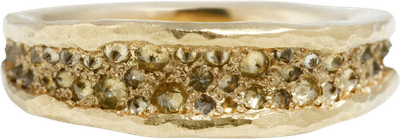 Yellow Diamond Concave Ring