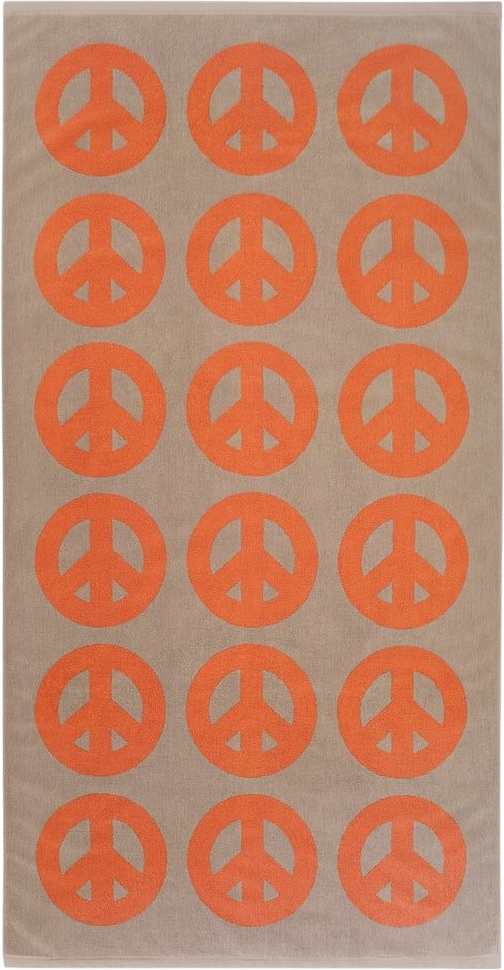 PEACE Towel Orange & Sand