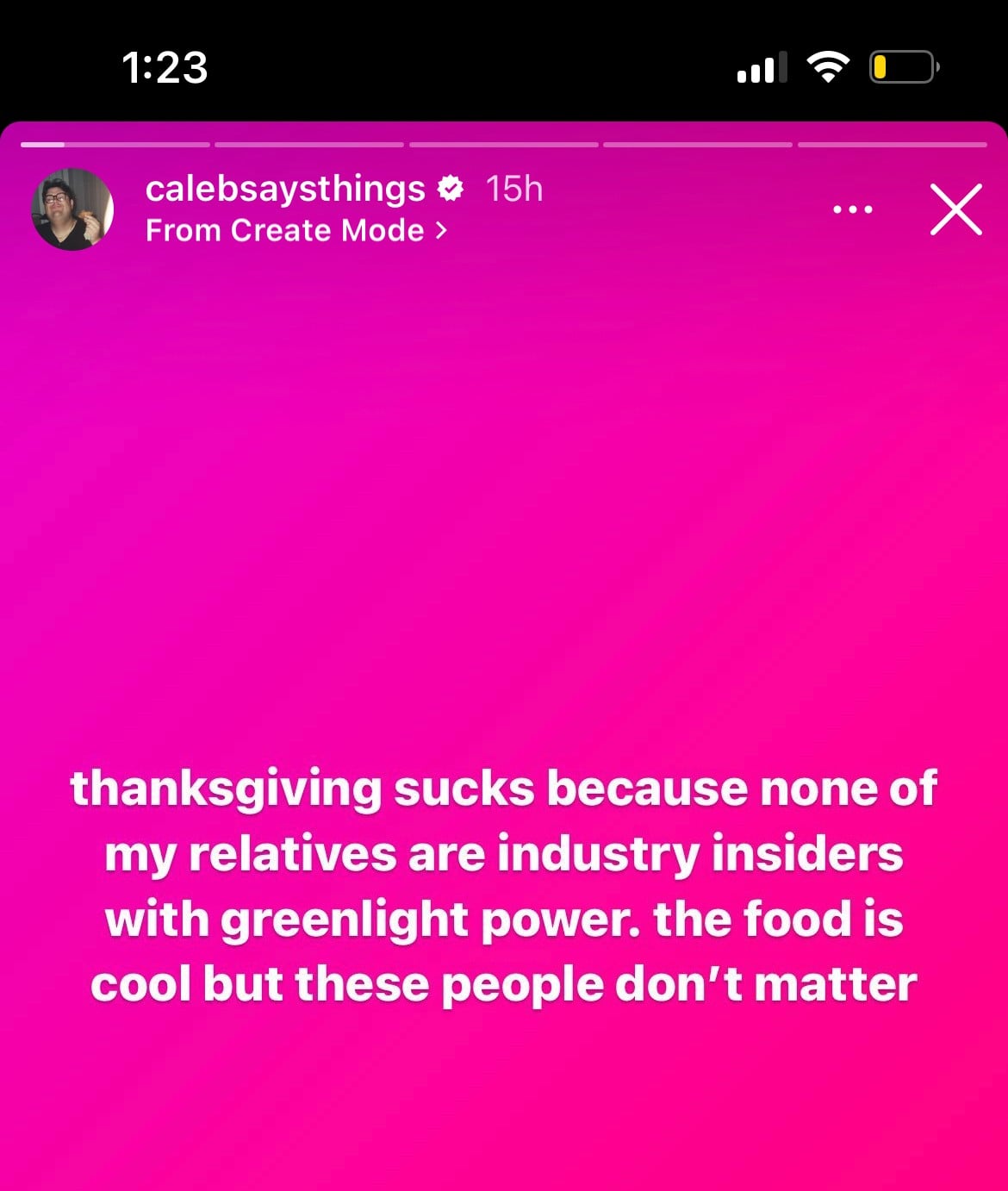 no matter what your legit reason for having to miss thanksgiving is this year, telling your fam it's really cause of this