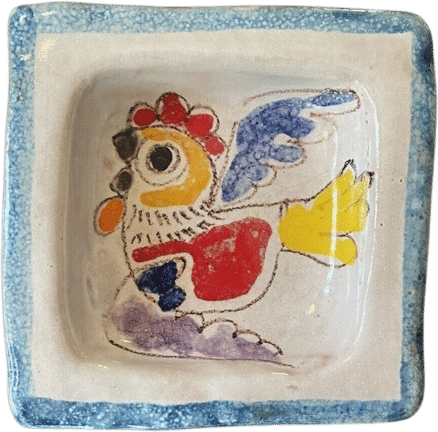 Giovanni De Simone Ceramic Chicken Ashtray