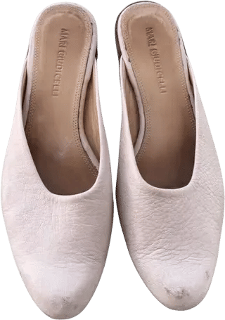 Leather heels Mari Giudicelli Ecru size 36 EU in Leather - 43486353