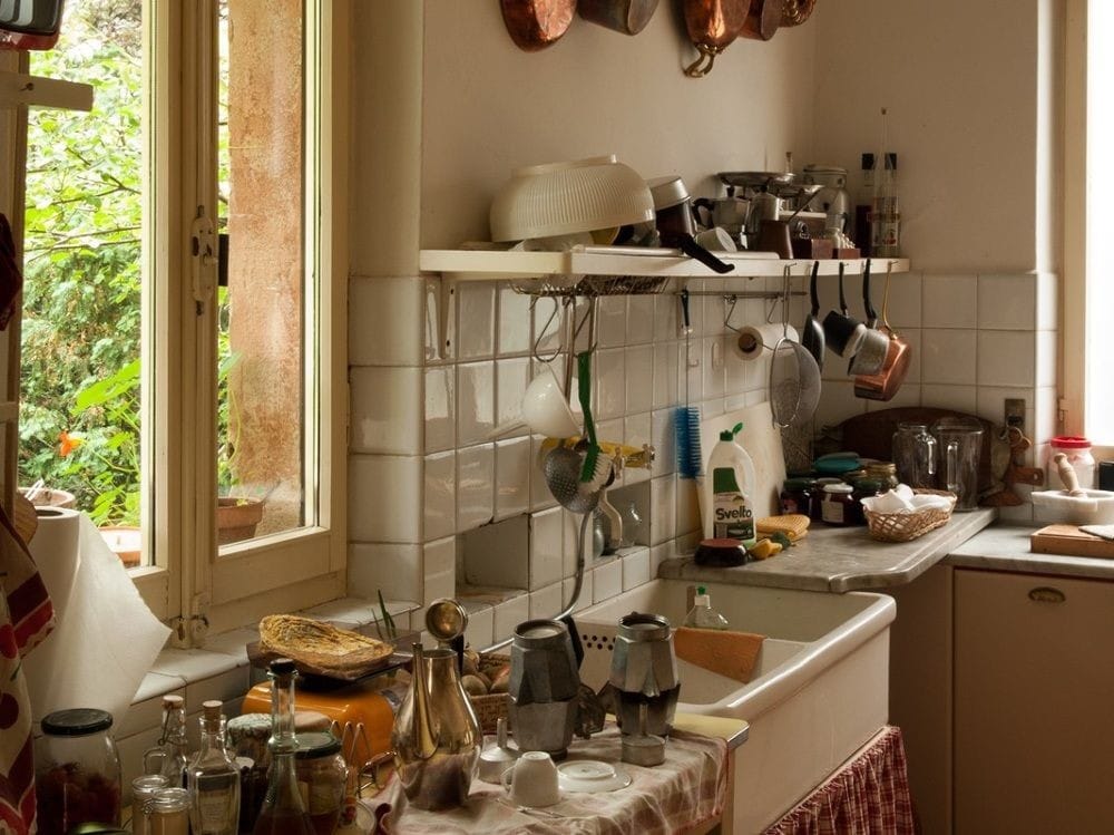 The kitchen in Call Me by Your Name 