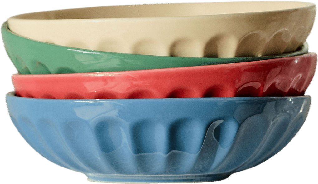 Anthropologie Latte Stoneware Pasta Bowl, Set of 4: Amelie Edition
