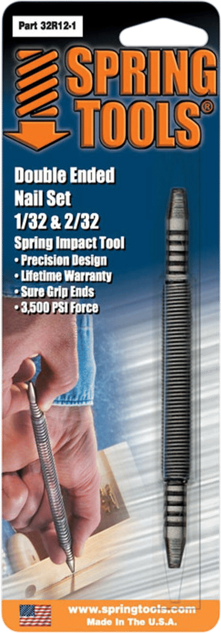 Spring loaded nail punch