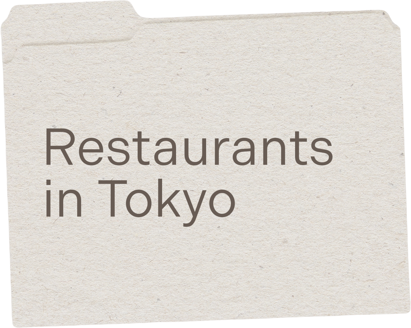 Places – Restaurants in Tokyo