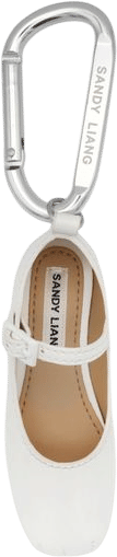 MARY JANE POINTE BAG CHARM IN WHITE