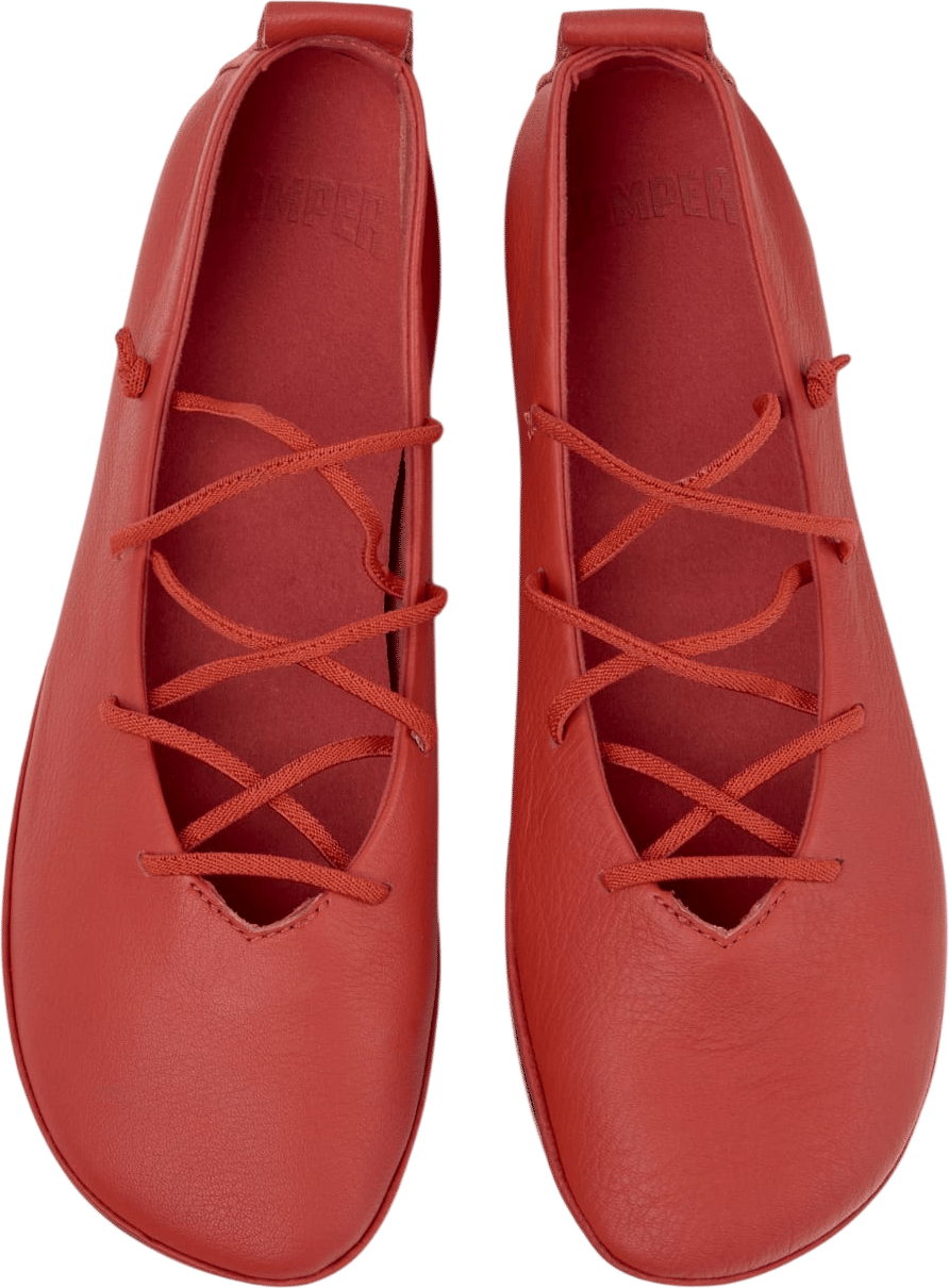 camper red nina flats
