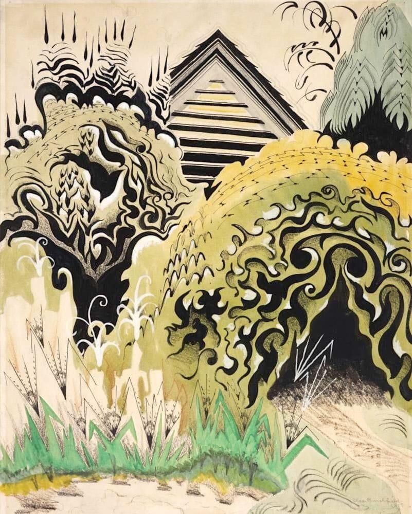 Insect Chorus in September – Charles Burchfield | Mystical Nature Art Print – Vintage Surrealist Landscape - Etsy
