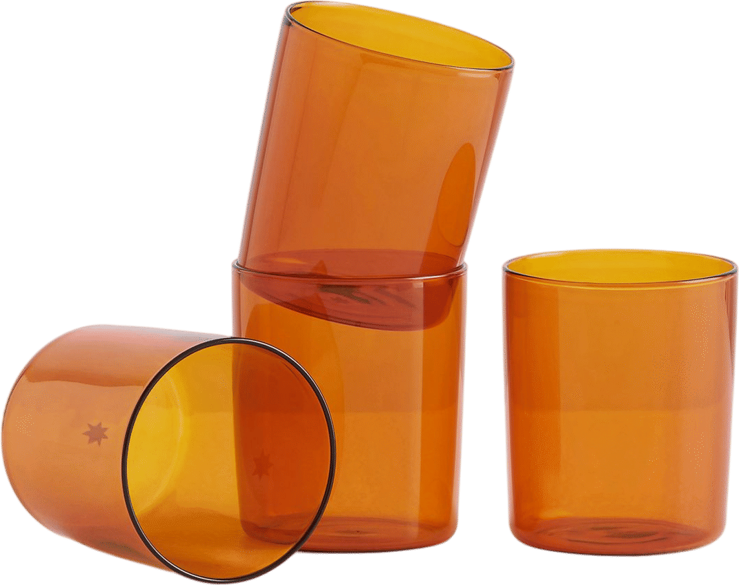 4 Large Gobelets | Amber