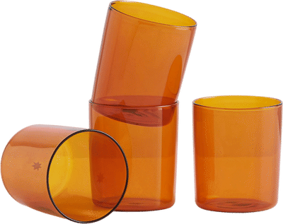 Large Gobelets (Set of 4) - Amber
