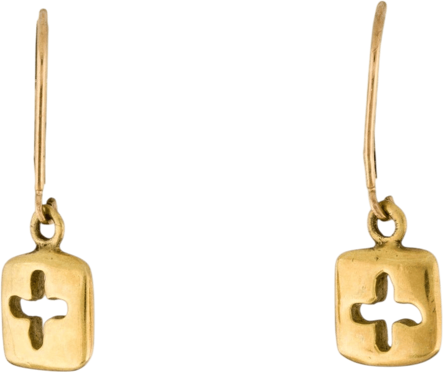 Robert Lee Morris Small Cross Drop Earrings