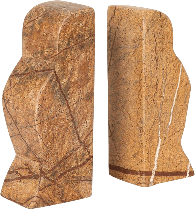 Decorative Marble Wave Bookends, Forest Brown : Arts, Crafts & Sewing