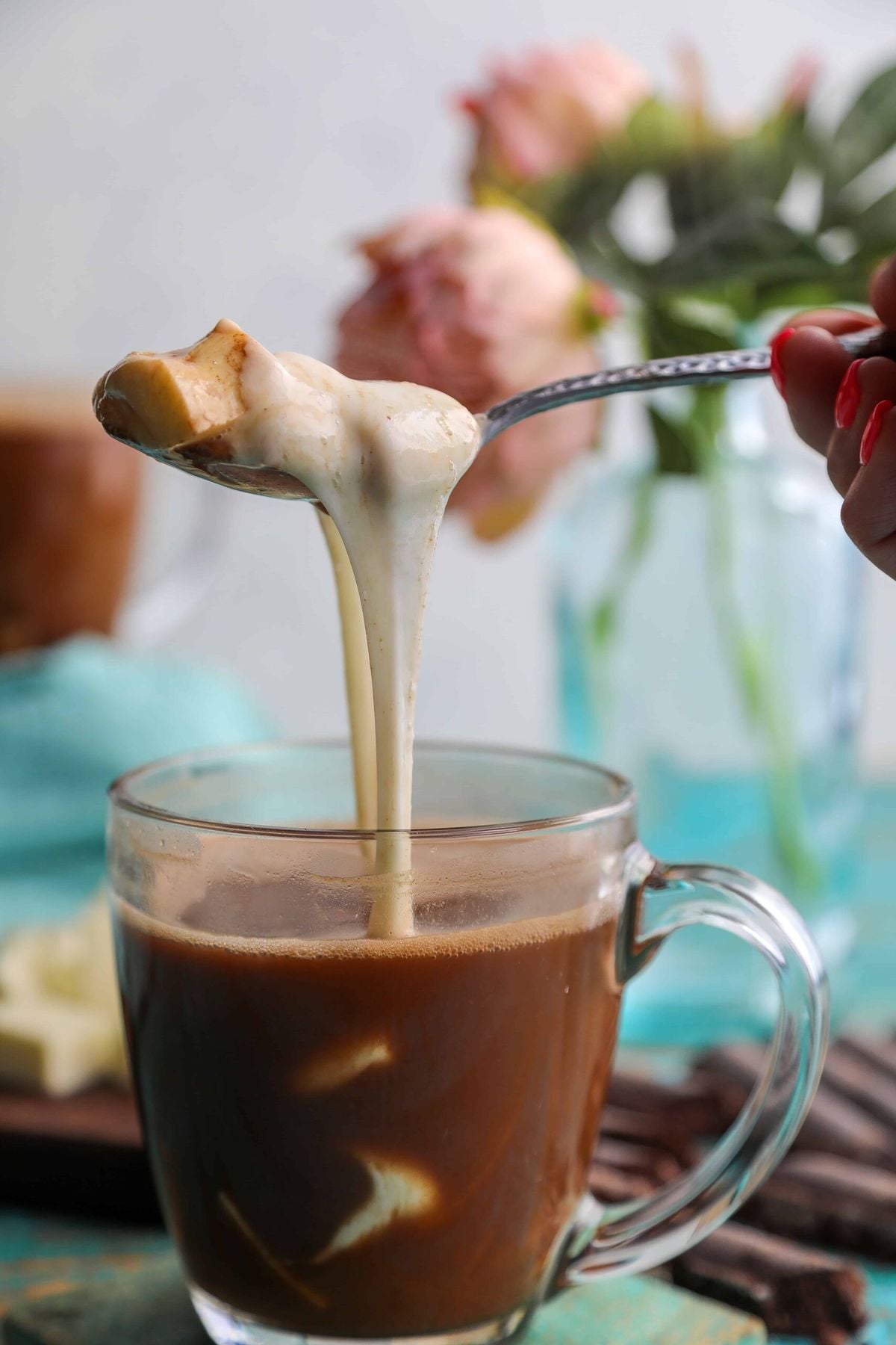 Colombian hot chocolate with cheese