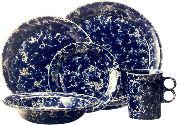 Blue Agate Glaze Pottery from Bennington Potters