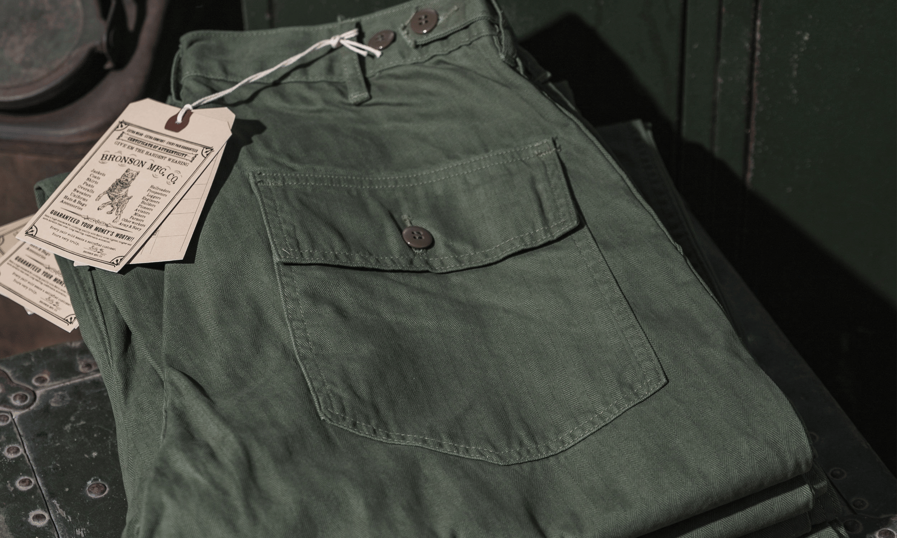bronson mfg fatigue pants