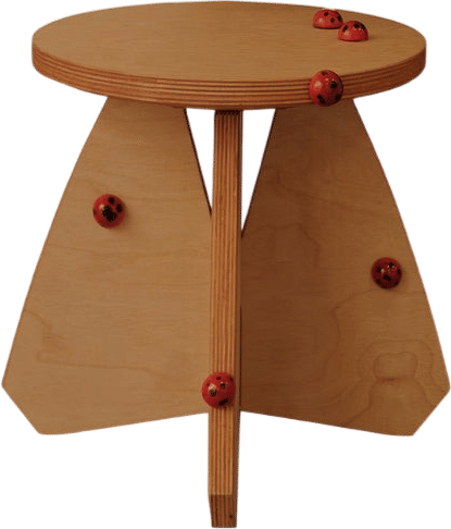 Riva Stool with Ladybugs
