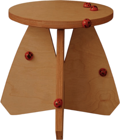 Riva Stool with Ladybugs