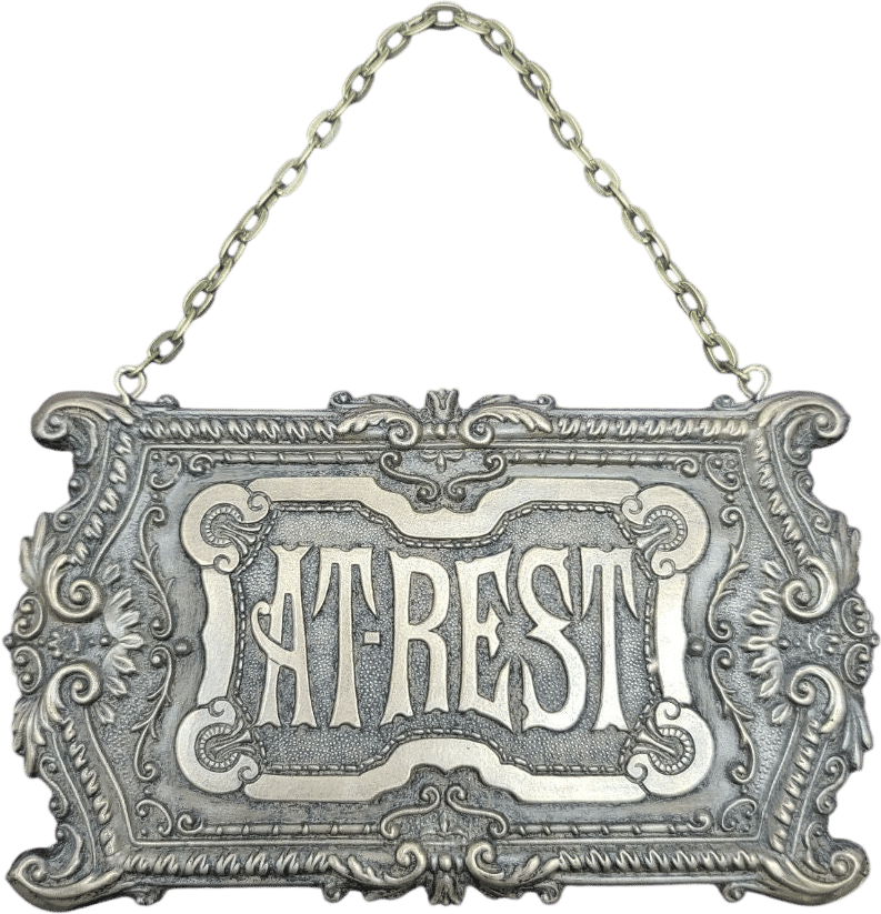 Victorian Coffin Plaque Ornament (Cold Cast Bronze)