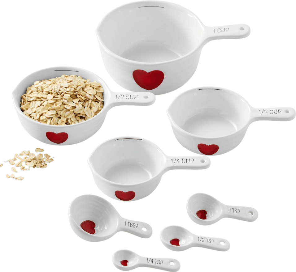 Heart Measuring Cups and Spoons