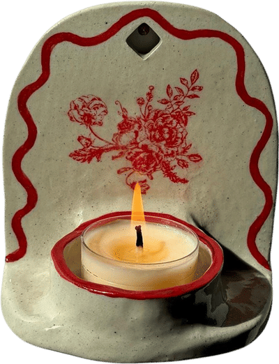 Hand-Built Ceramic Wall Candle Sconce