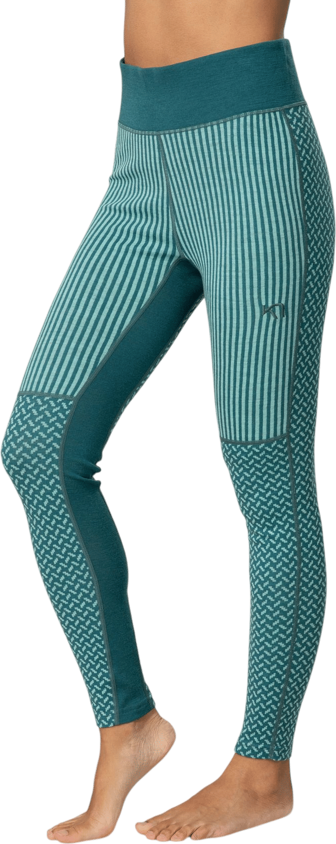 Smekker High Waist Base Layer Pants - Peacock