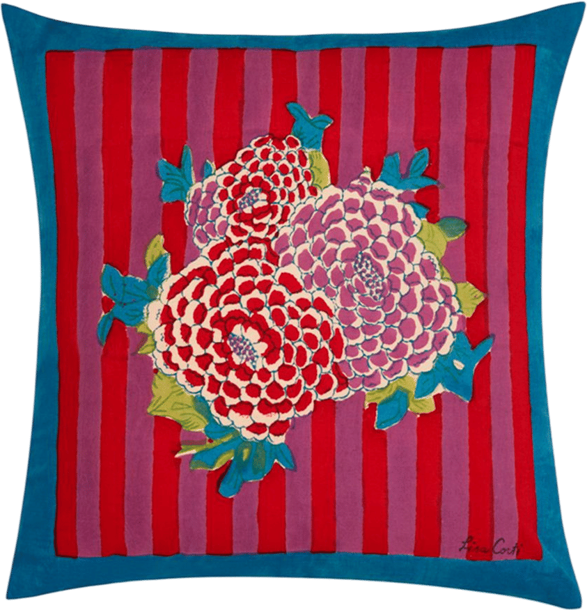 Lisa Corti Arabesque Corolla Cotton Cushion Cover (45x45cm)