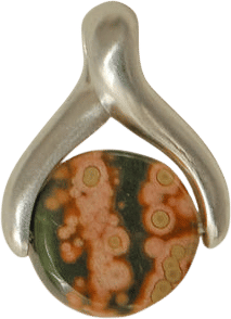 Octave Jewelry The Wishbone / Sterling Silver + Ocean Jasper