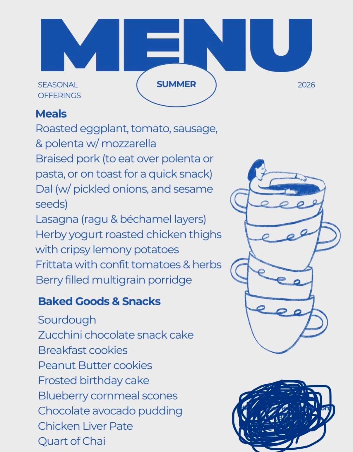 Making yourself a seasonal menu