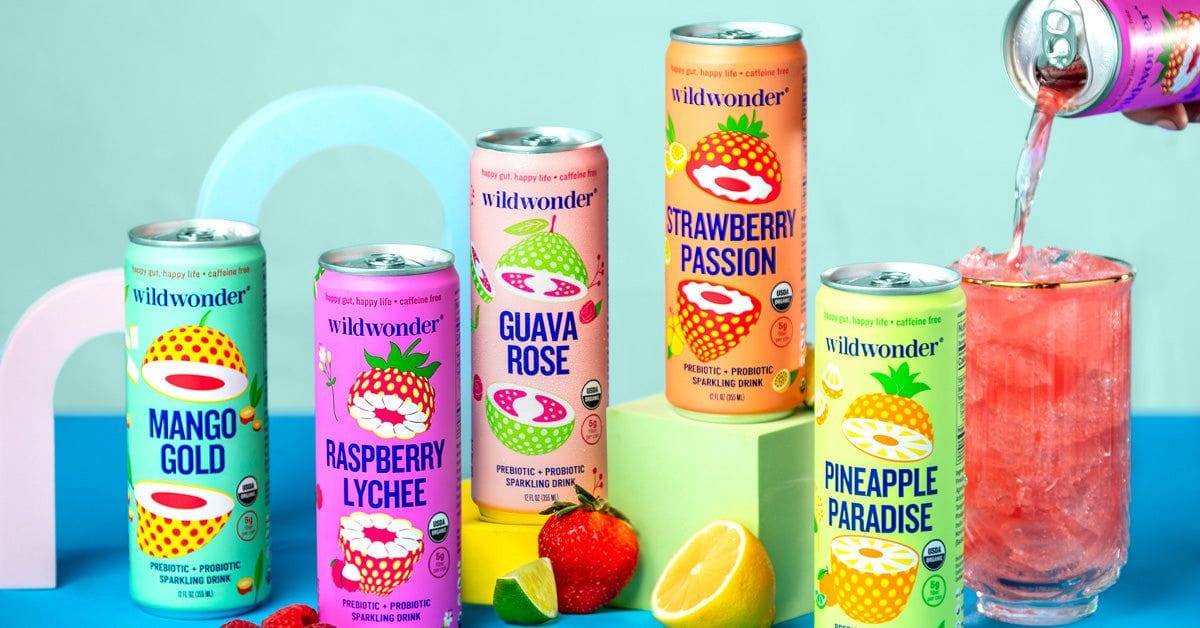 Wildwonder Sparkling Prebiotic + Probiotic Soda