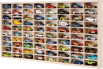 Wooden Car Display Shelf