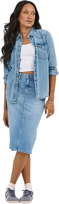 Women's Legendary Back Slit Denim Skirt