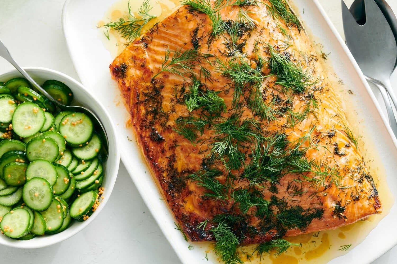 Lemon Butter Salmon With Dill
