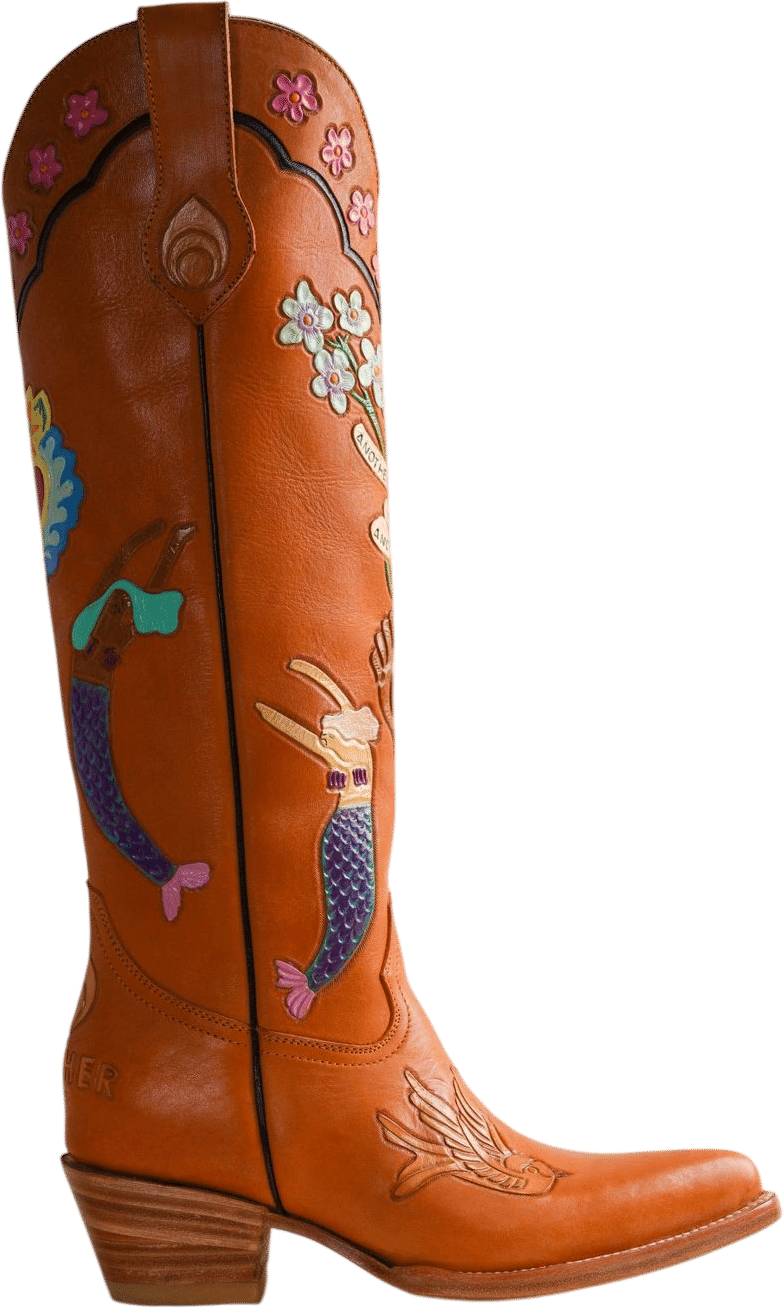 Brother Vellies Mermaid Doodle Cowboy Boots