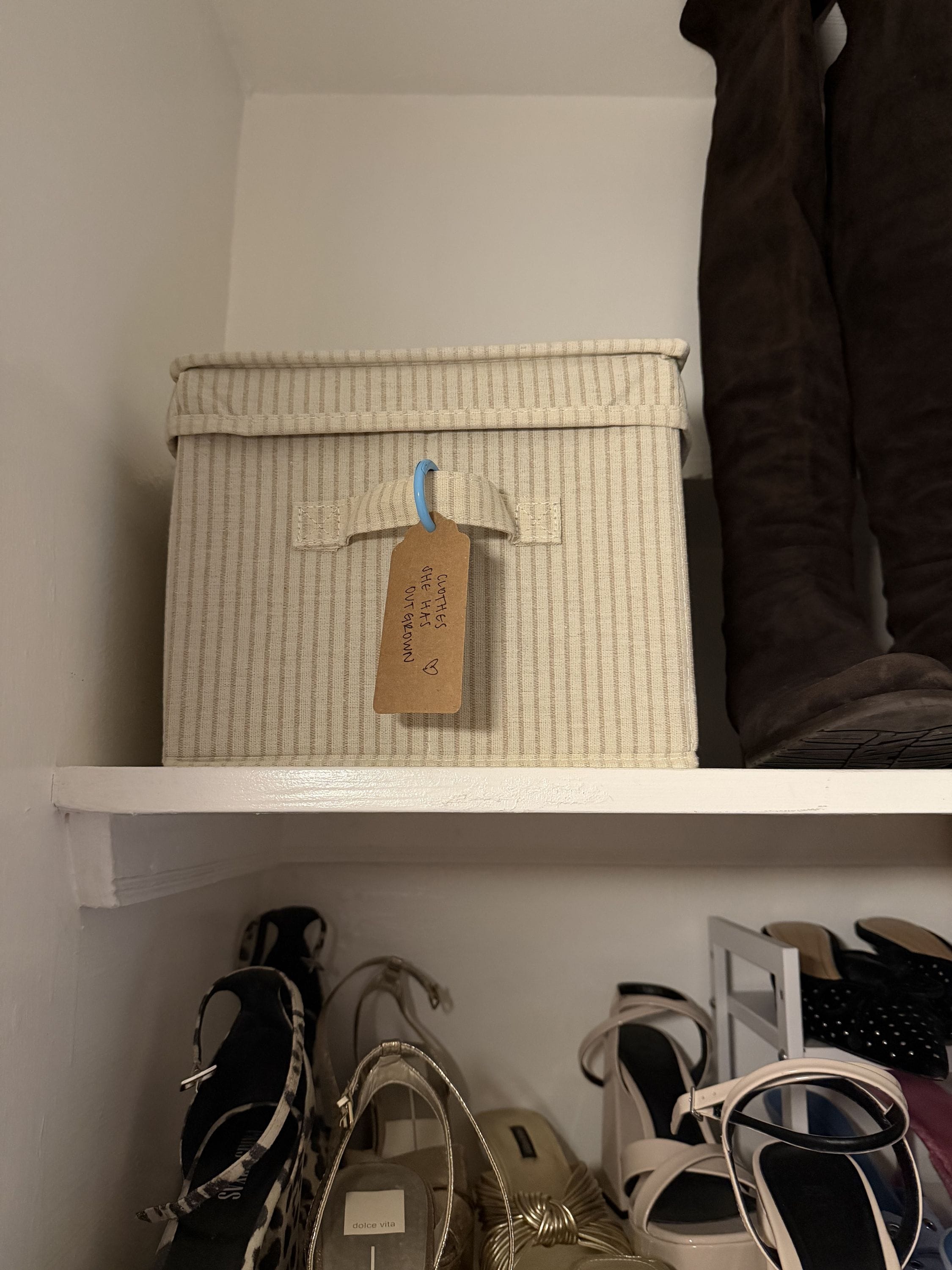 High-up bin organizational recipe
