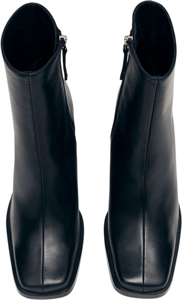ALOHAS South Black Leather Ankle Boots