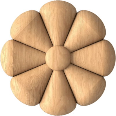Tiny Wood Rosette