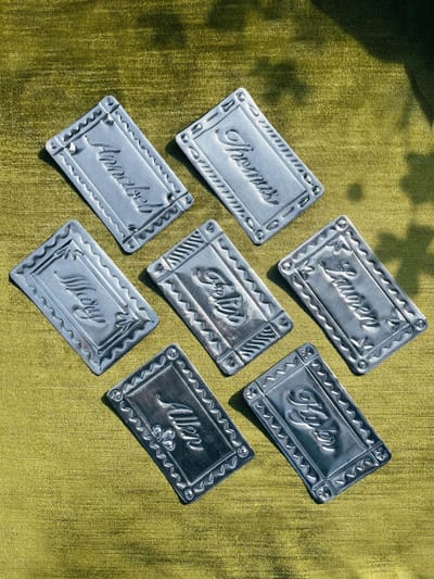 Embossed Tin Place Cards