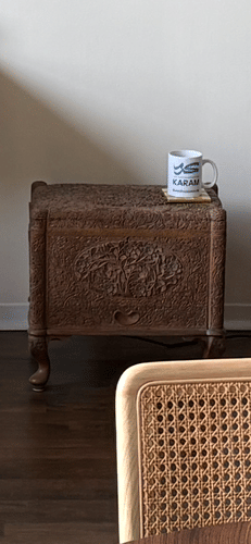 Tobi Carved Wooden Side Table